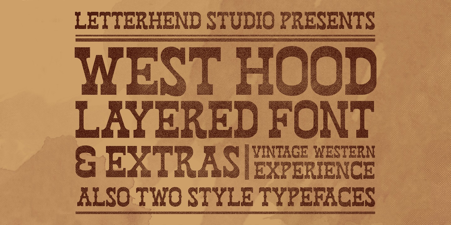 Пример шрифта West Hood #3